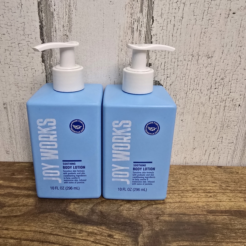 Joy Works Soothing Body Lotion For Sensitive Skin Set Of 2 Bottles 10oz Each